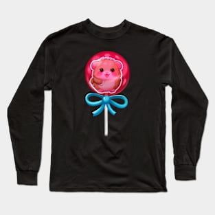 Hamster Sticker Lollipop Long Sleeve T-Shirt